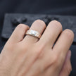 Dual-Tone Linear Solitaire Statement Ring