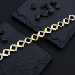 Dual Tone Diamond Frame Bracelet