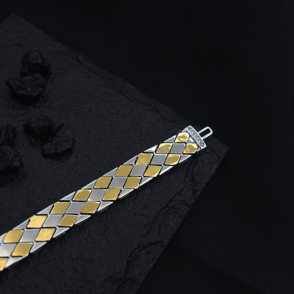 Rhombus Shine Silver Bracelet