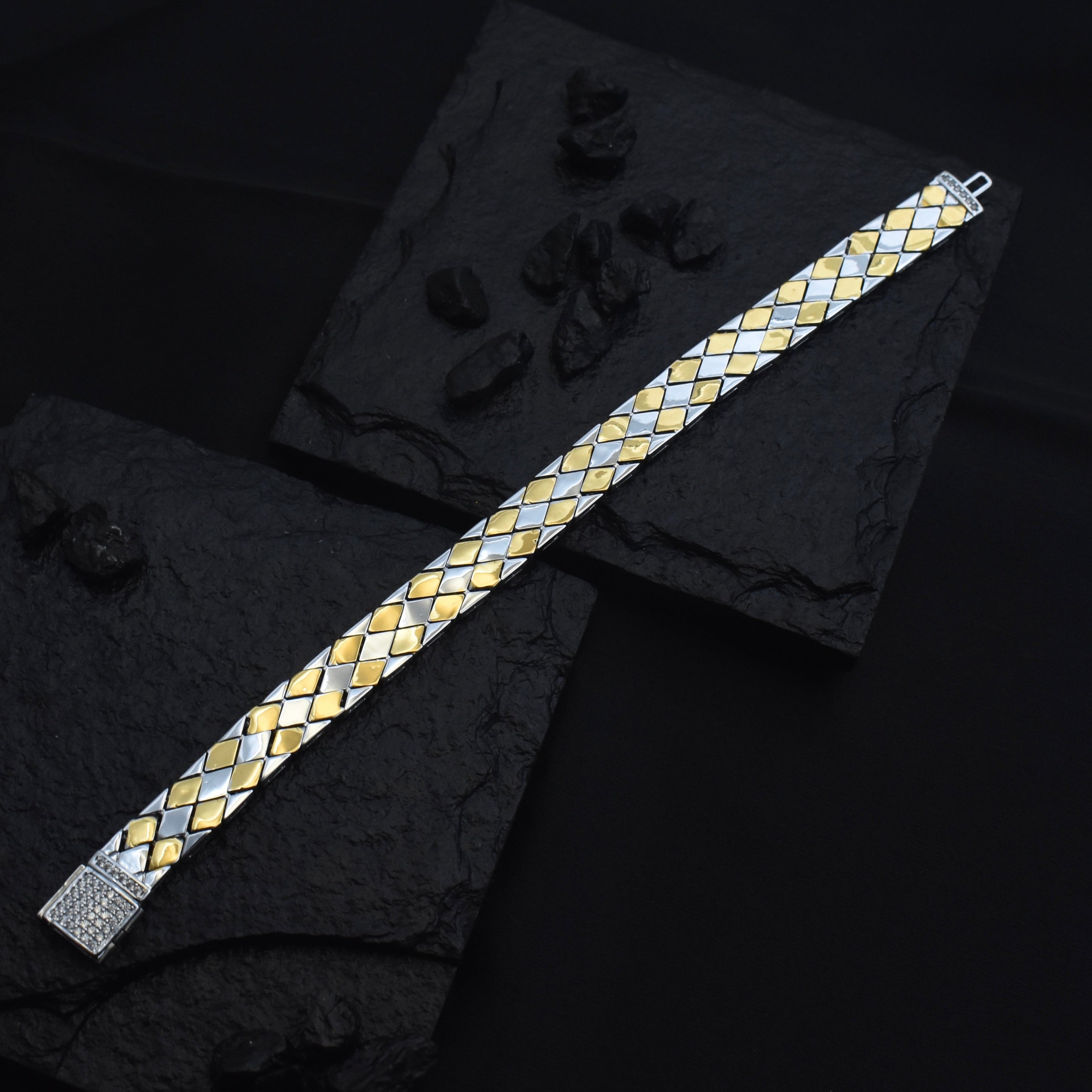 Rhombus Shine Silver Bracelet