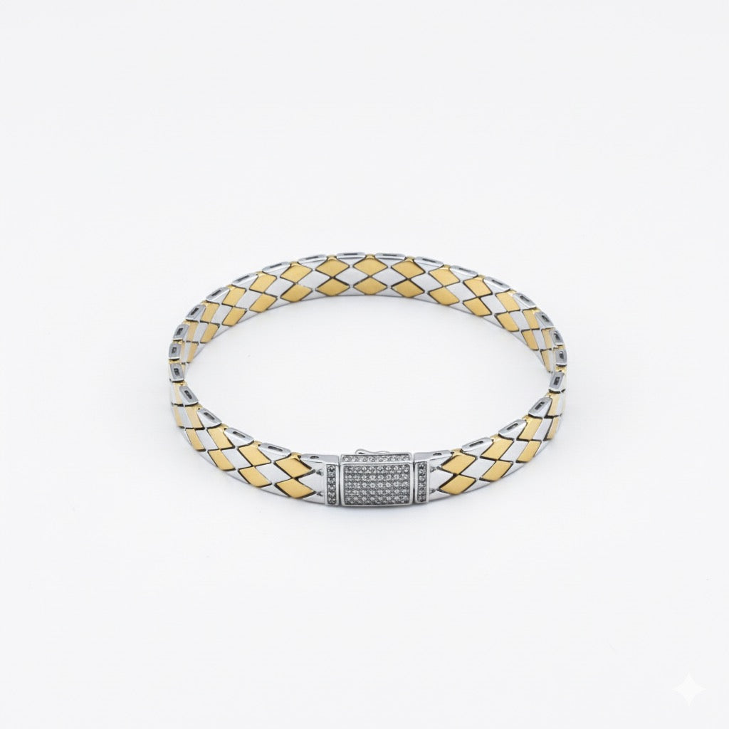 Rhombus Shine Silver Bracelet