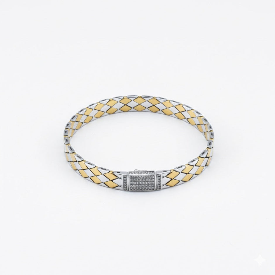 Rhombus Shine Silver Bracelet