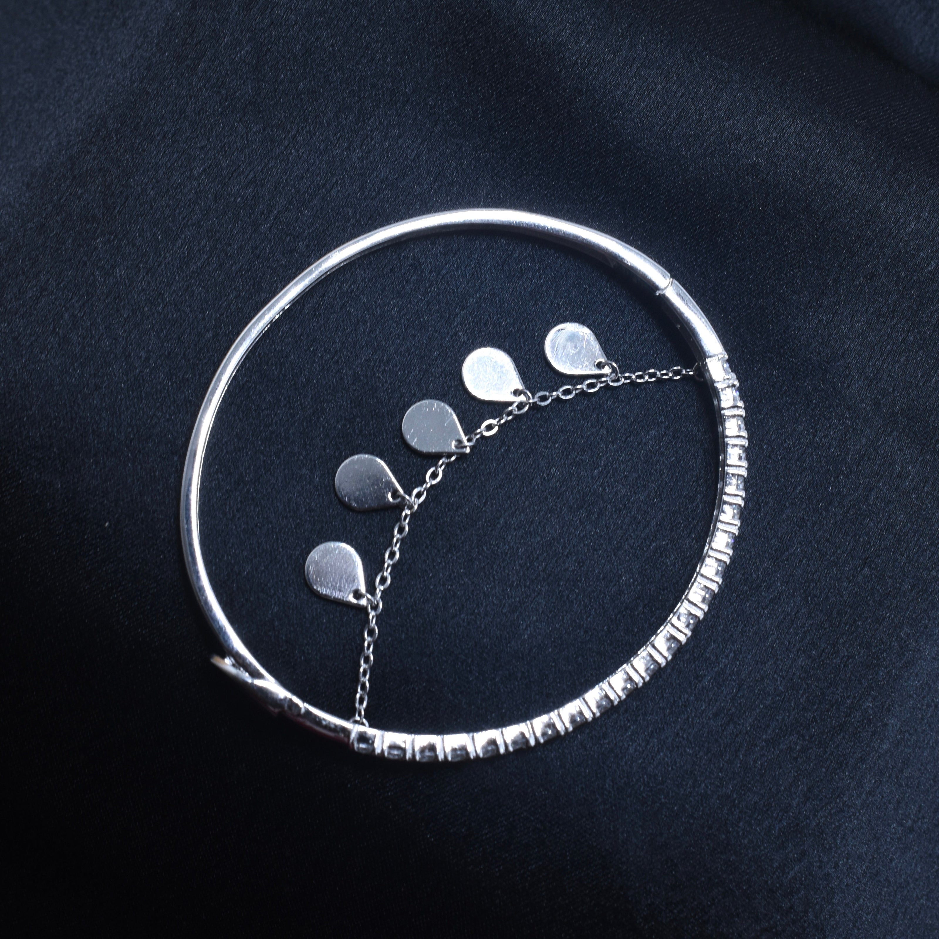 Petal Drop Silver Bracelet