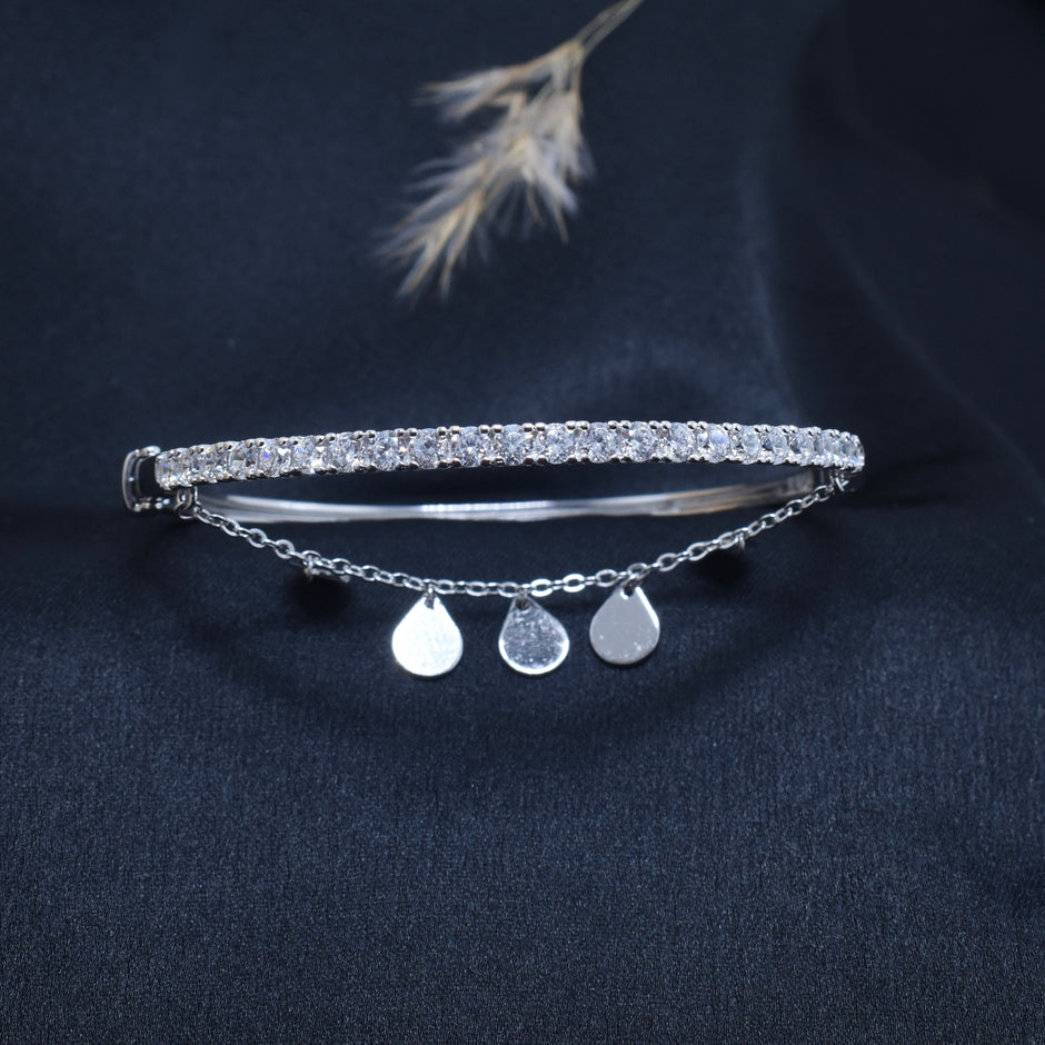 Petal Drop Silver Bracelet