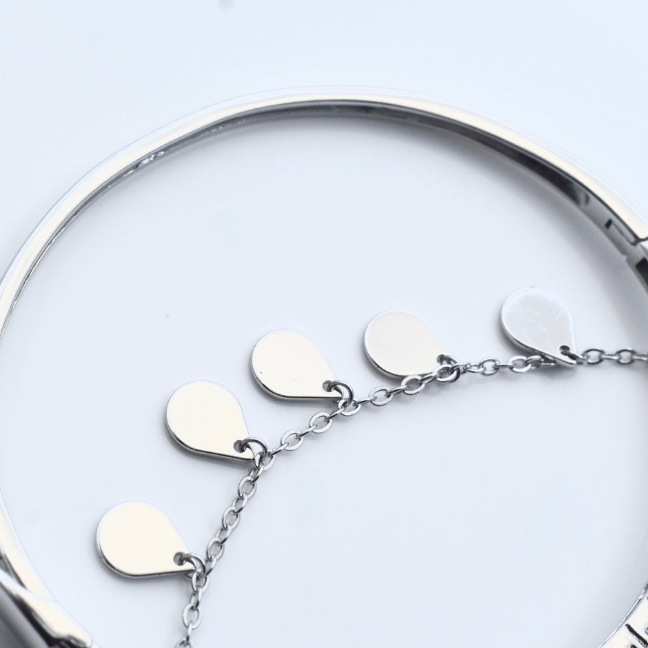 Petal Drop Silver Bracelet