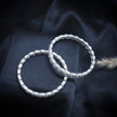 Marquise Row Silver Bangle Set