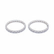 Marquise Row Silver Bangle Set