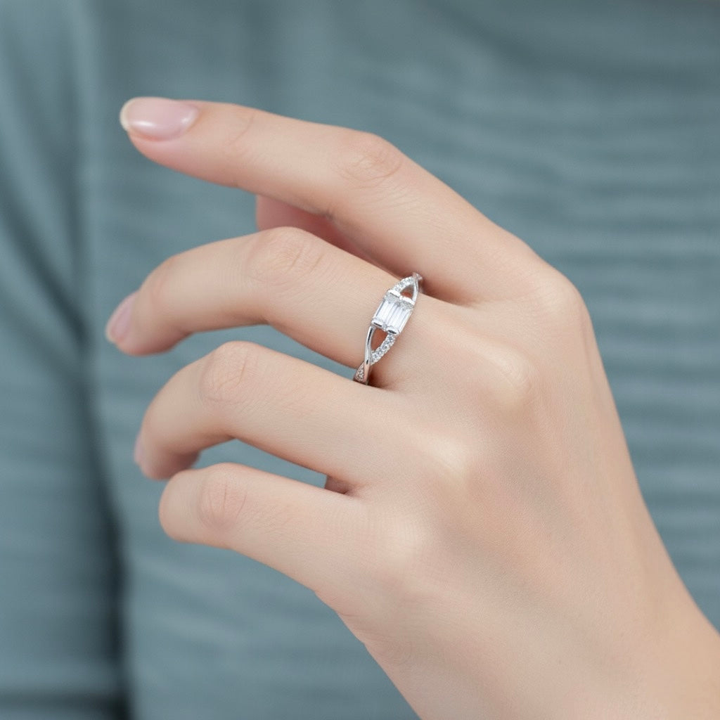 Silver Urban Gem Ring