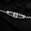 Ganesha Black Stone Box Chain Bracelet