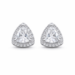 Trillion Cut Solitaire Halo Studs