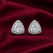 Trillion Cut Solitaire Halo Studs