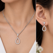 Teardrop Crystal Pendant Set