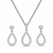 Teardrop Crystal Pendant Set
