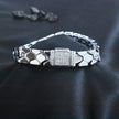Diamond Hex Silver Bracelet