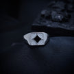 Diamond - Motif Geometric Signet Ring