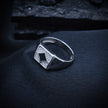 Diamond - Motif Geometric Signet Ring