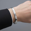 Diamond Hex Silver Bracelet