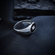 Oval Geometric Heritage Signet Ring