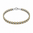 Dual Tone Textured Link Bracelet