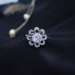 Floral Rotating Halo Ring