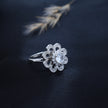 Floral Rotating Halo Ring