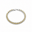 Dual Tone Block Track Bracelet
