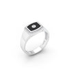 Rectangular Halo Signet Ring