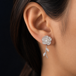 Floral Pearl Drop Earrings