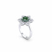 Green Stone Rotating Floral Ring