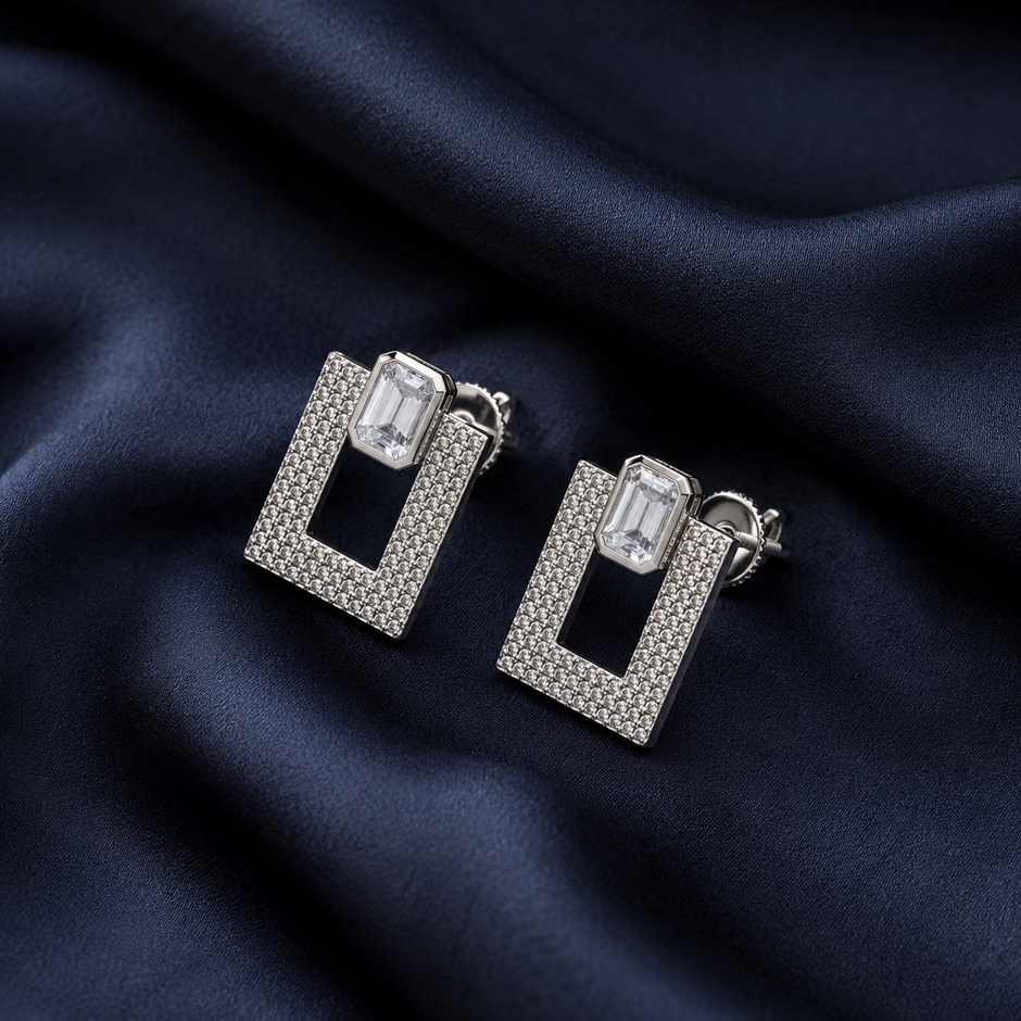 Rectangular Statement Earrings