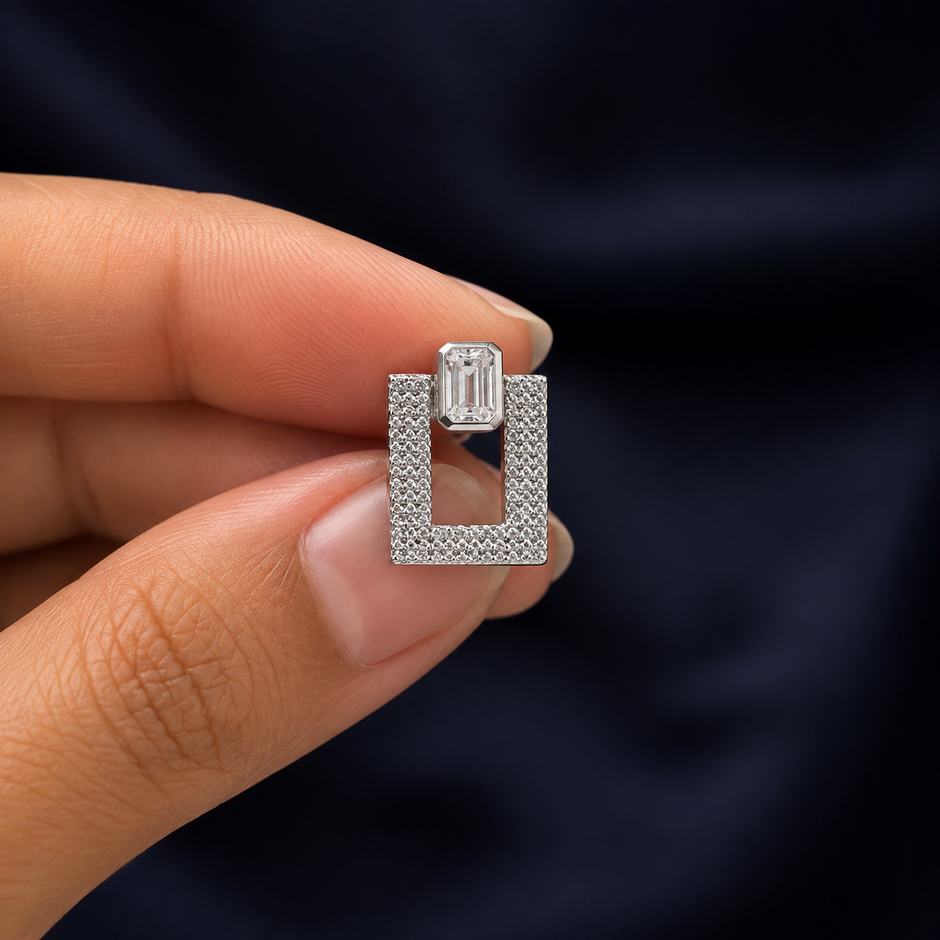 Rectangular Statement Earrings