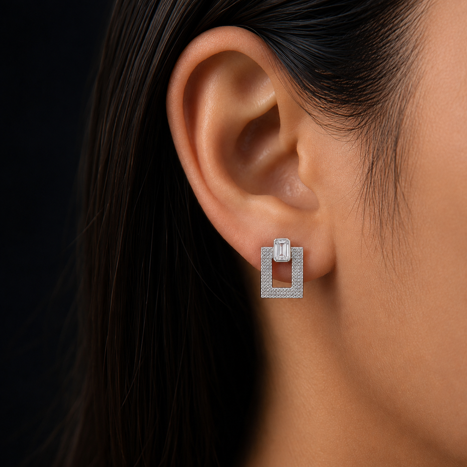 Rectangular Statement Earrings