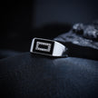 Silver Framed Square Ring