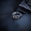 Silver Framed Square Ring