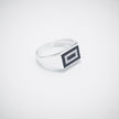 Silver Framed Square Ring