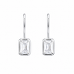 Rectangular Crystal Drop Earrings