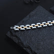 Two Tone Link Silver Bracelet