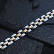 Two Tone Link Silver Bracelet