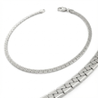 Plain Patterned Sterling Silver Anklet