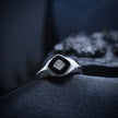 Geometric Square Halo Signet Ring