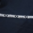 X-Pattern Sterling Silver Link Bracelet