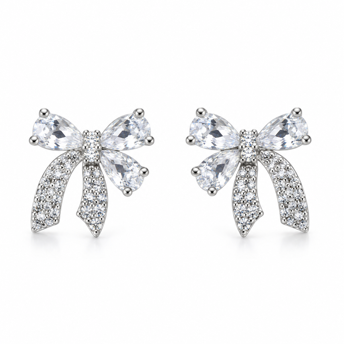 Crystal Bow Earrings