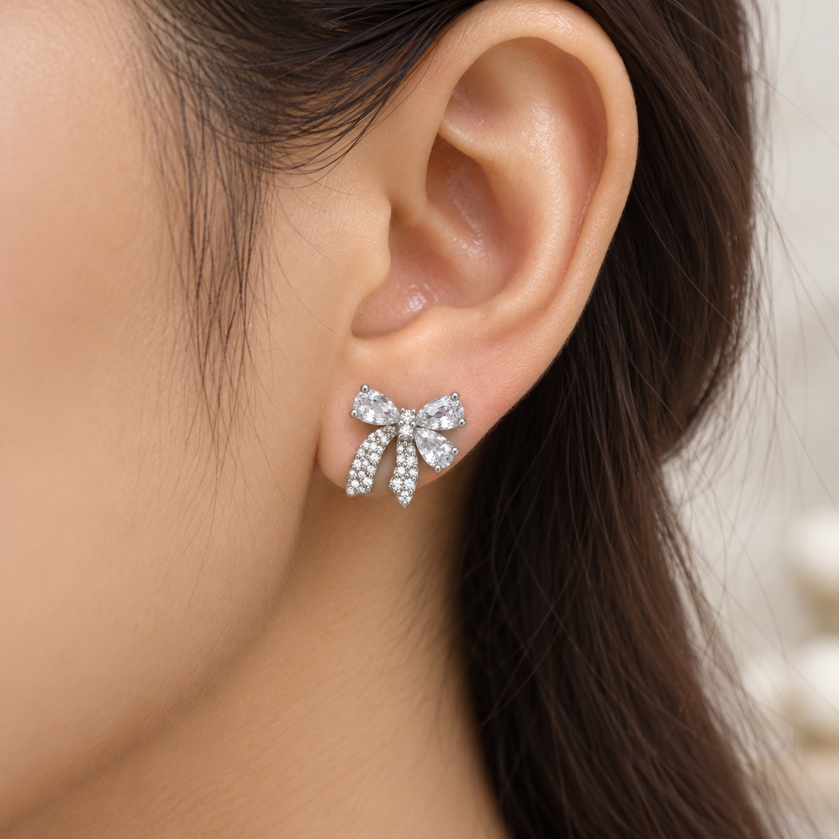 Crystal Bow Earrings