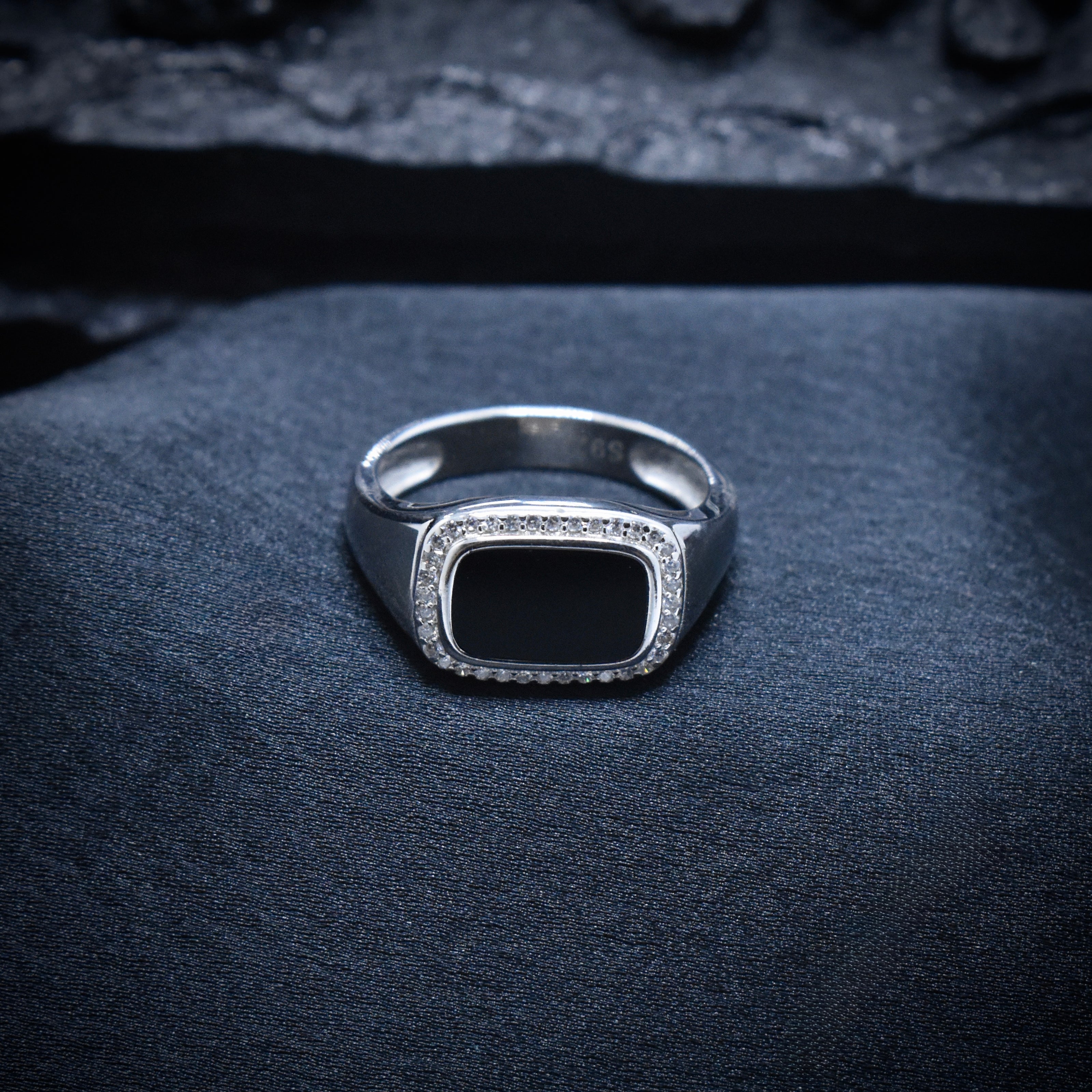 Cushion Halo Heritage Signet Ring