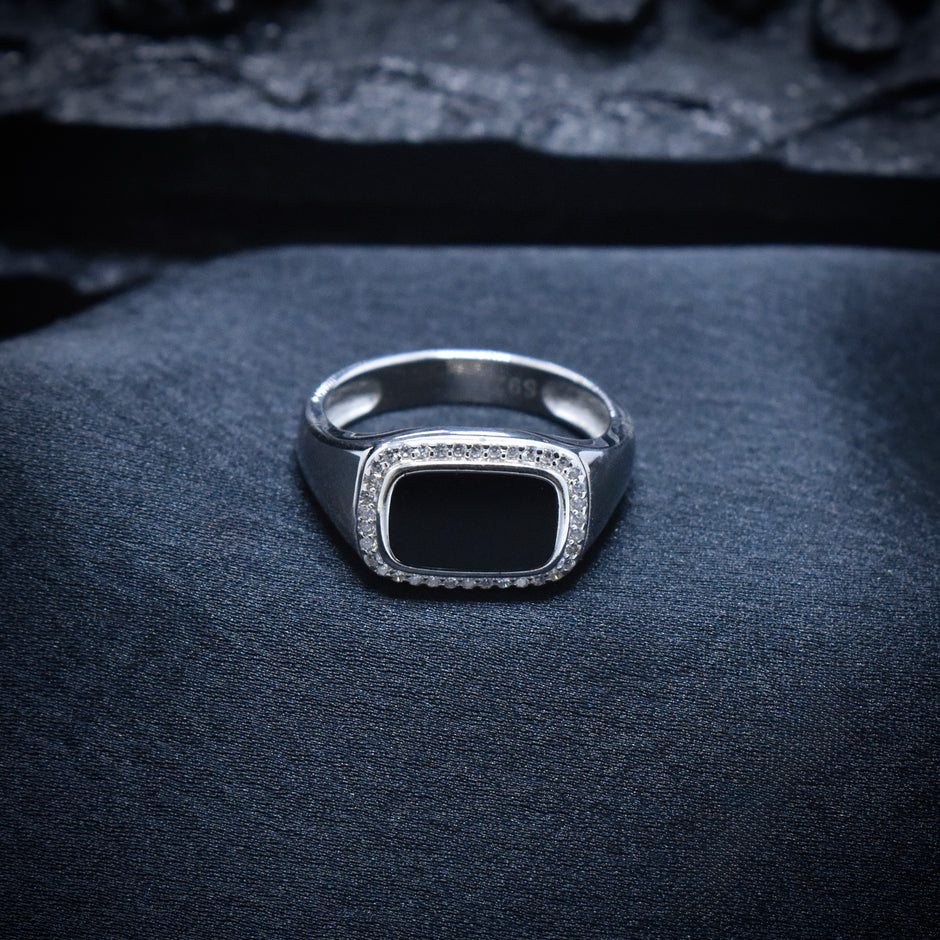 Cushion Halo Heritage Signet Ring