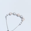 Dual Teardrop Motif Silver Bracelet