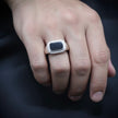 Cushion Halo Heritage Signet Ring