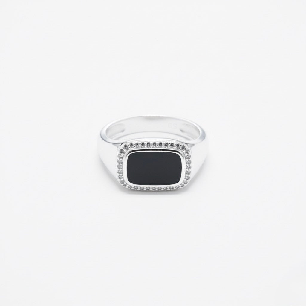 Cushion Halo Heritage Signet Ring
