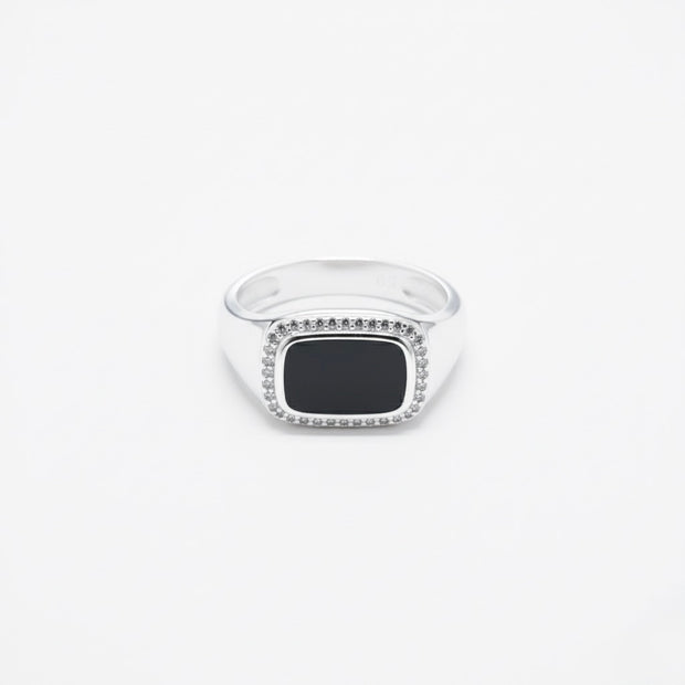 Cushion Halo Heritage Signet Ring