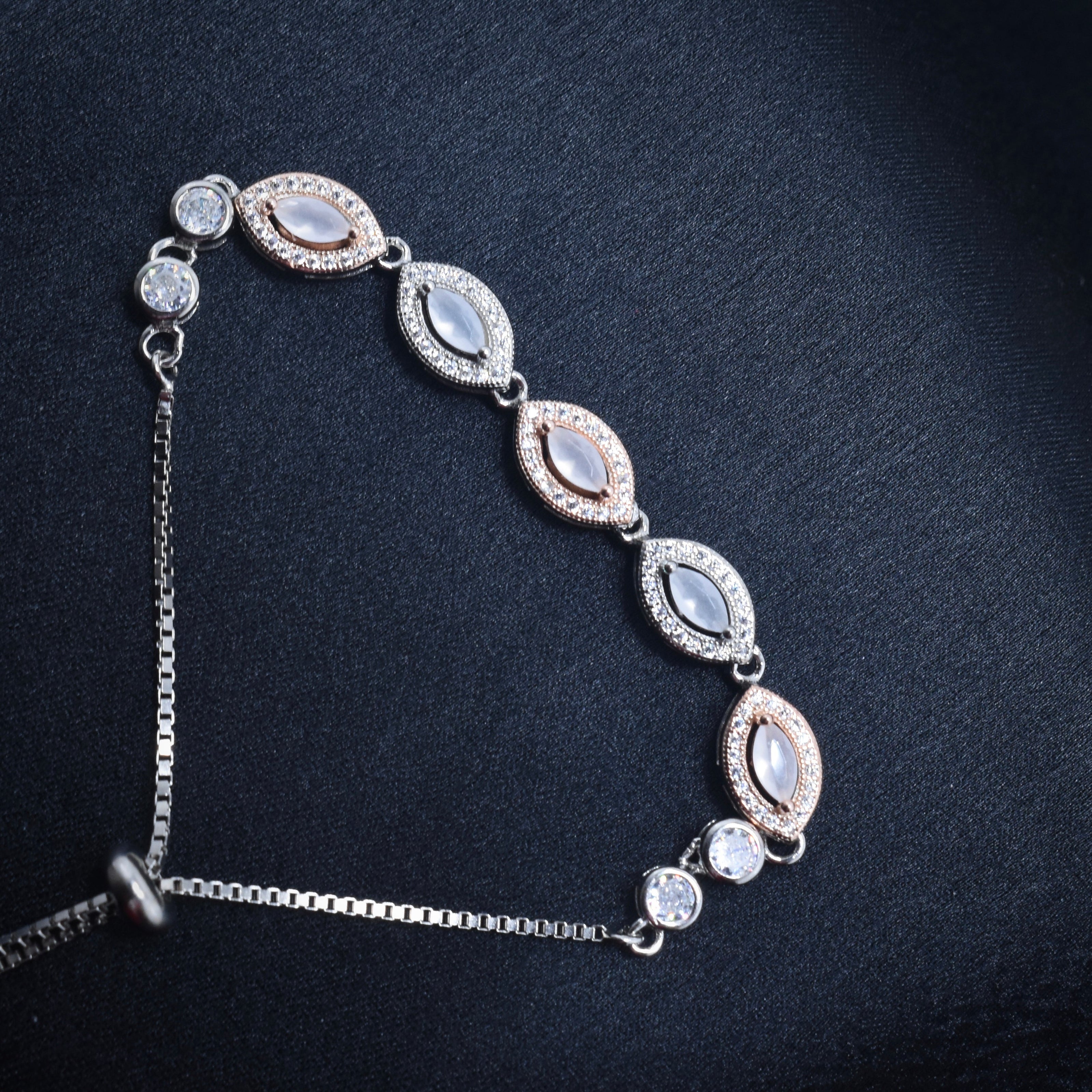 Petal Weave Silver Bracelet